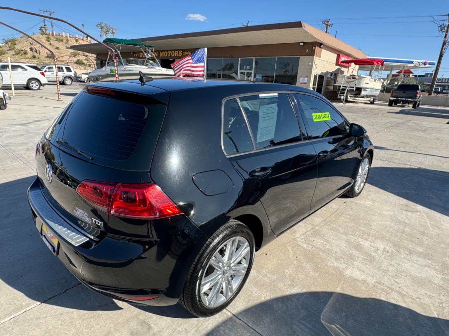 2015 Black Volkswagen Golf (3VW2A7AU5FM) , located at 2190 Hwy 95, Bullhead City, AZ, 86442, (928) 704-0060, 0.000000, 0.000000 - low mileage hard to find volkswagen golf diesel. bluetooth, backup camera, leather, moonroof. Fender stereo system. This car is super clean and runs great. - Photo#3